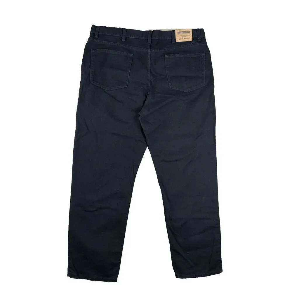 Eddie Bauer Jeans Mens 42 X 32 Black Denim  Straight Leg Relaxed Fit 100% Cotton